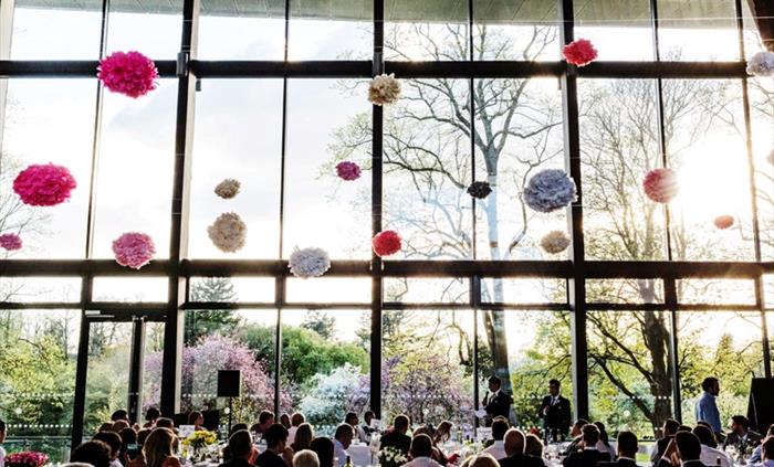 Our Carne Foyer can seat up to 200 dining guests, 400 reception guests and up to 50 exhibition stands